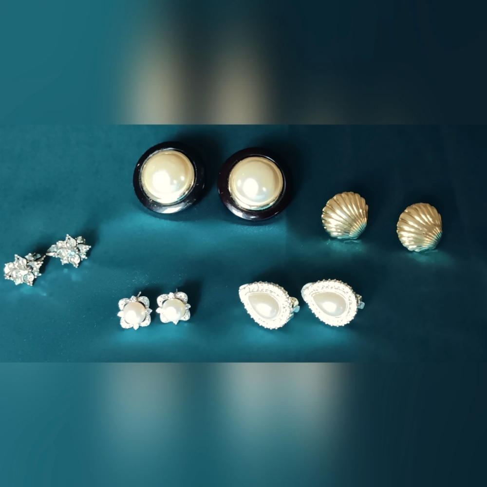 Vintage mix earrings lot 5 prs